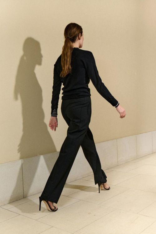 Sita Murt Pull V Striped Cuff Detail (554002-0000) - UNO Knokke