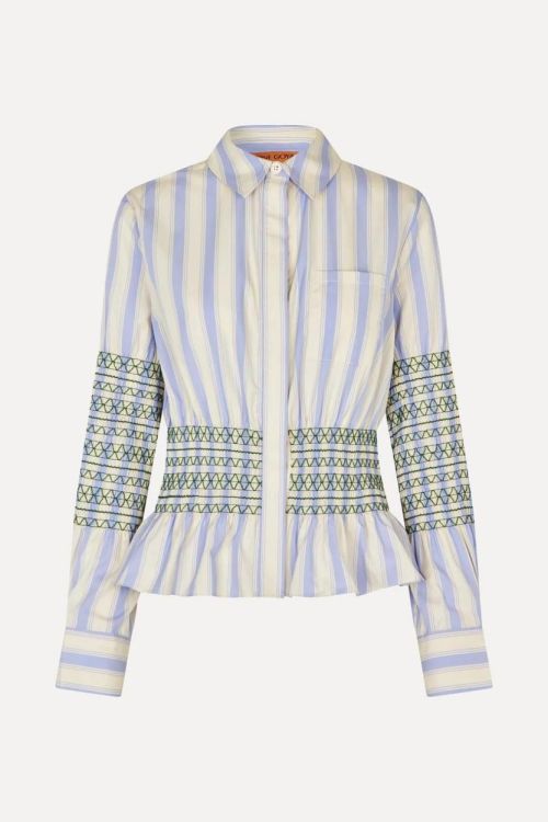 Stine Goya Blouse Stripe Smogdetail (S0242367-PASTELSTRIPES) - UNO Knokke