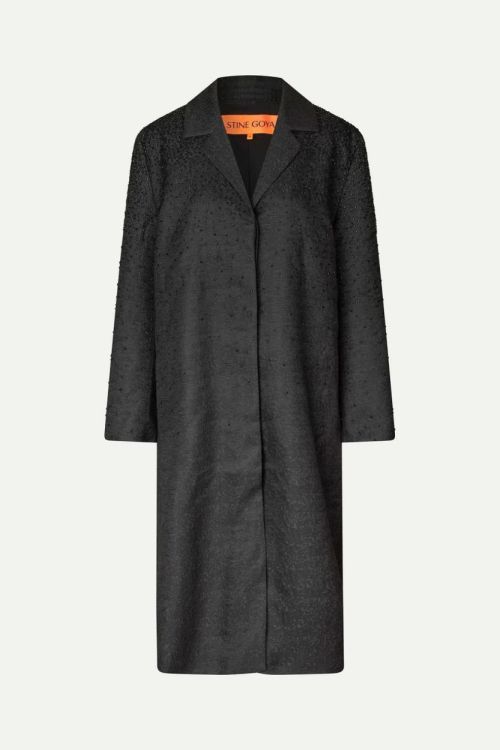 Stine Goya Coat Beaded Jacquaert (C0182379-BLACK) - UNO Knokke