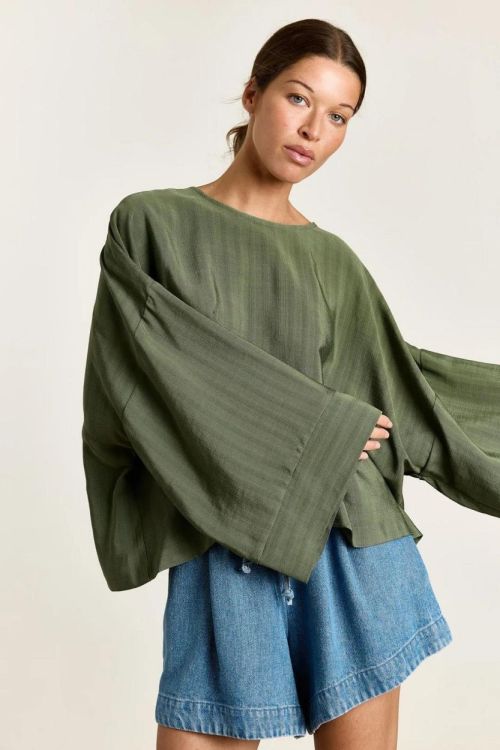 Studio Clique Blouse Butterfly Sleeve (CARINA-PESTO) - UNO Knokke