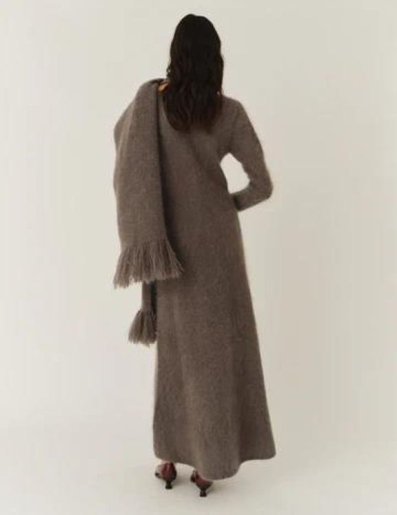 The Garment Dress Long Mohair (21538-GREYMELANGE602) - UNO Knokke