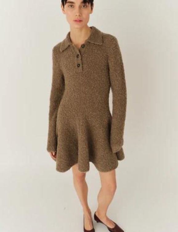 The Garment Dress Polo Short Bouclet (21879-PRALINE516) - UNO Knokke