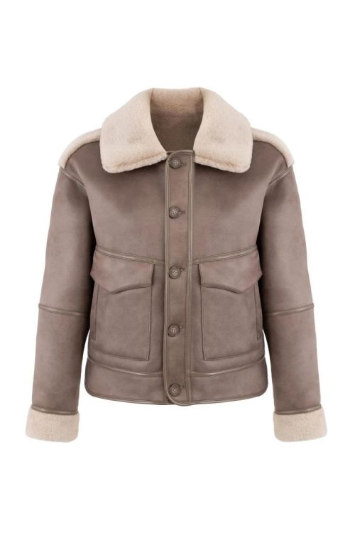 Urbancode Jacket Mouton Reversible (BJ20013-TAUPE) - UNO Knokke