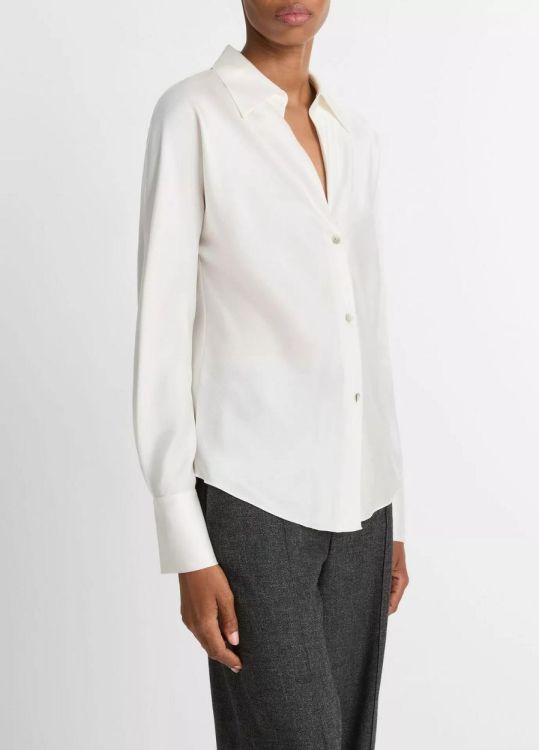 Vince Blouse LM Bias (V055413024-101OWH) - UNO Knokke