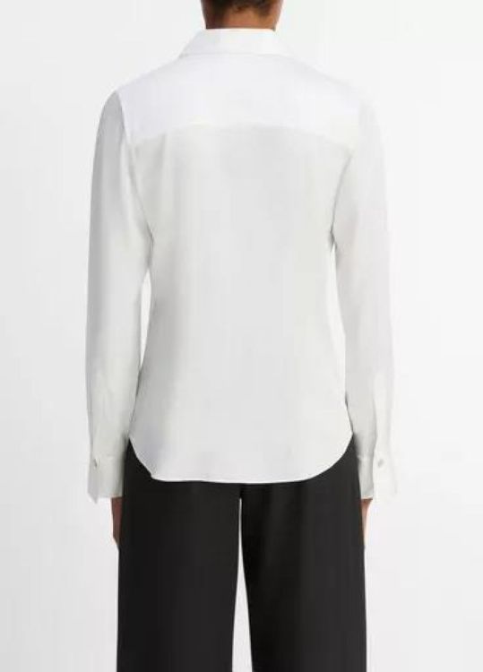 Vince Blouse Silk Buttondown (V126113127-101OWH) - UNO Knokke