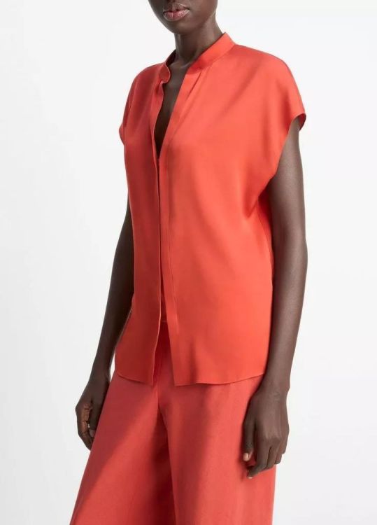 Vince Blouse Silk Capsleeve (V125613118-630BRR) - UNO Knokke