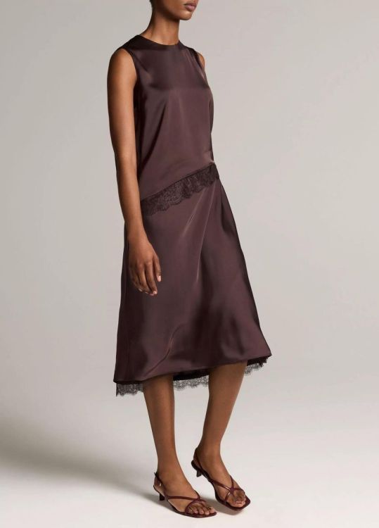 Vince Skirt Satin Lace Detail (V205131129-096) - UNO Knokke