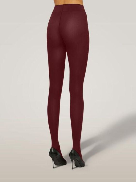 Wolford2 Panty (14775-12VELVETDELUXE66THIGHTSMIDNIGHTRED) - UNO Knokke